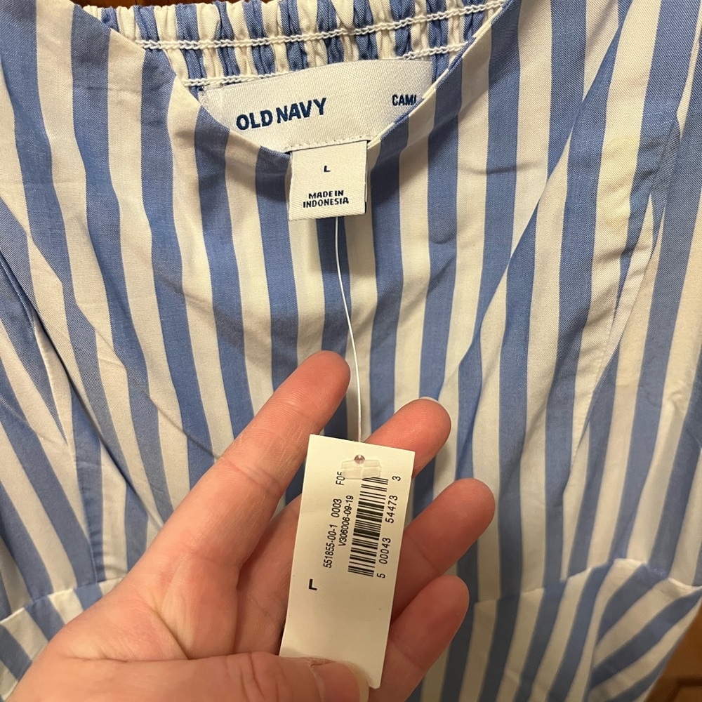 NWT Old Navy Women’s Blue and White Striped Dress - Picture 3 of 5